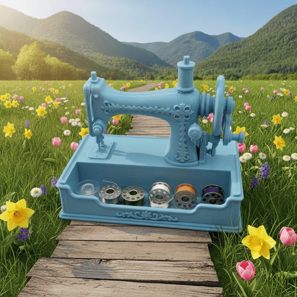 Sewing Machine Business Card Holder