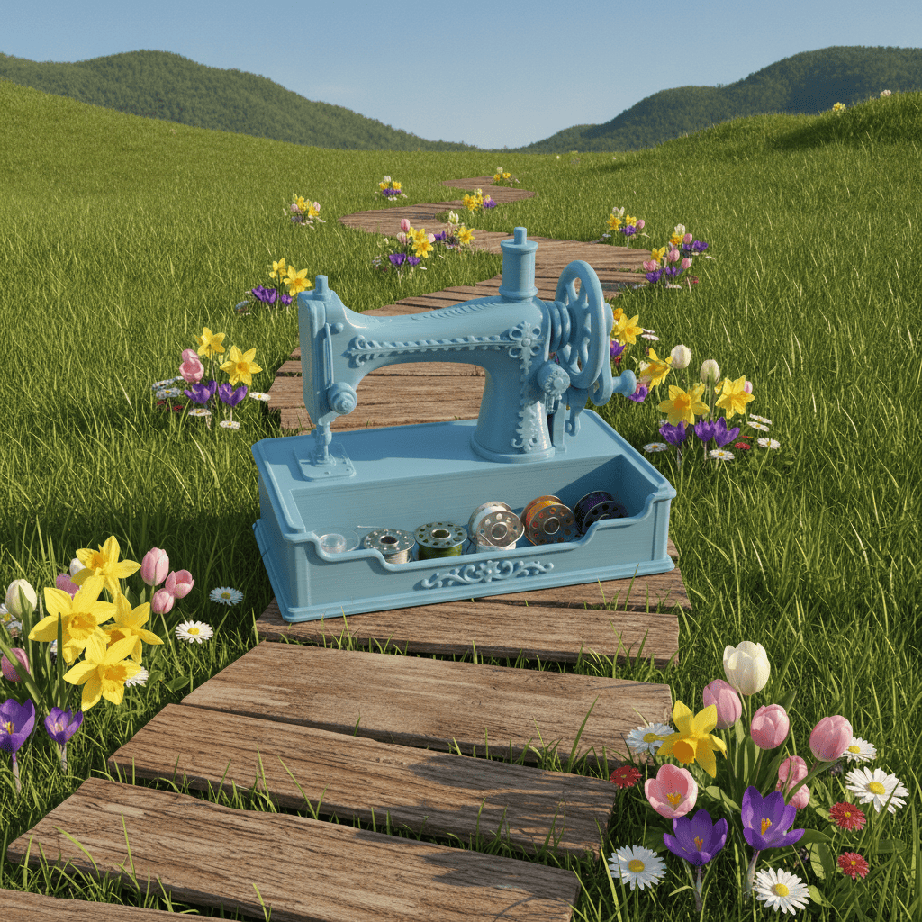 Sewing Machine Business Card Holder