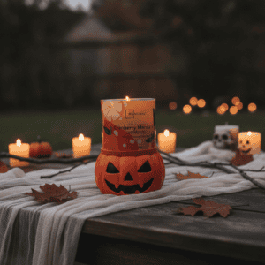 Jack-o-Lantern Jarred Candle Holder - Image 2